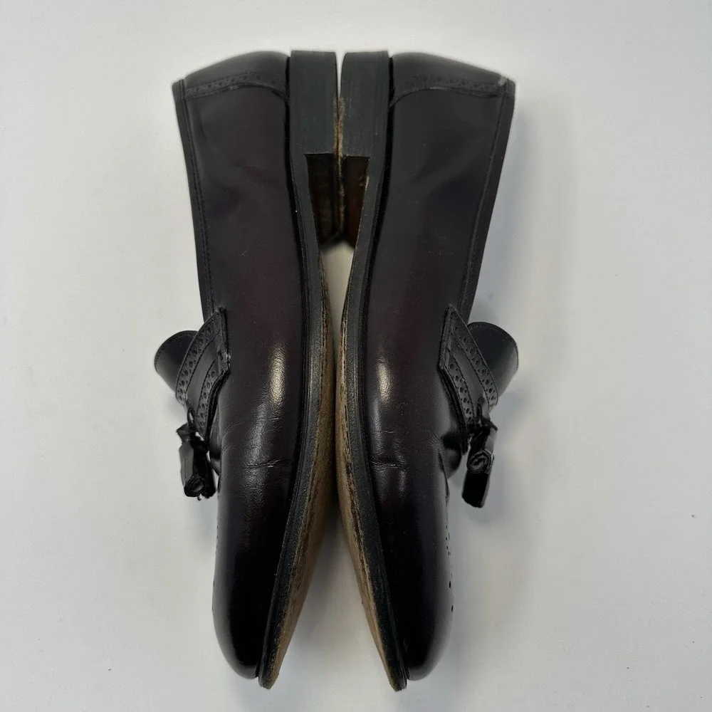 DUCCIO PAPINI Men 9.5 M Burgundy Tassel Loafer‎ Shoe's Handmade in Italy